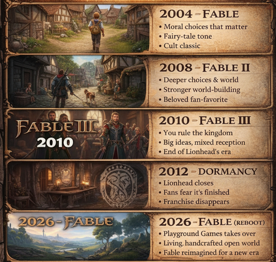 Fable Quick Inventory From Chicken Kicker to Kingdom Ruler: The Evolution of Fable – ArcaLoot