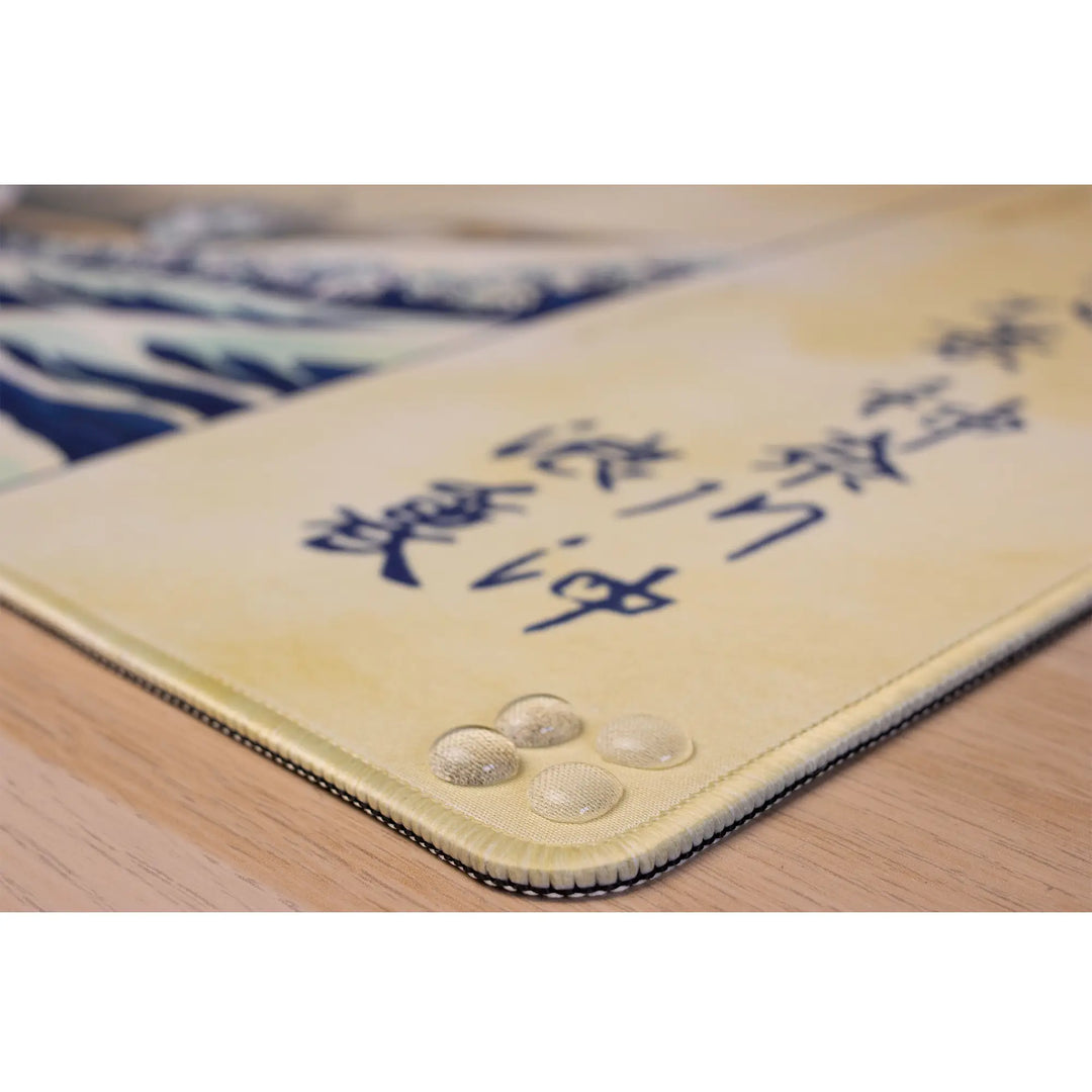 Clear water droplets on ArcaLoot Kanagawa Fish Wave design. Kanagawa Fish Wave.